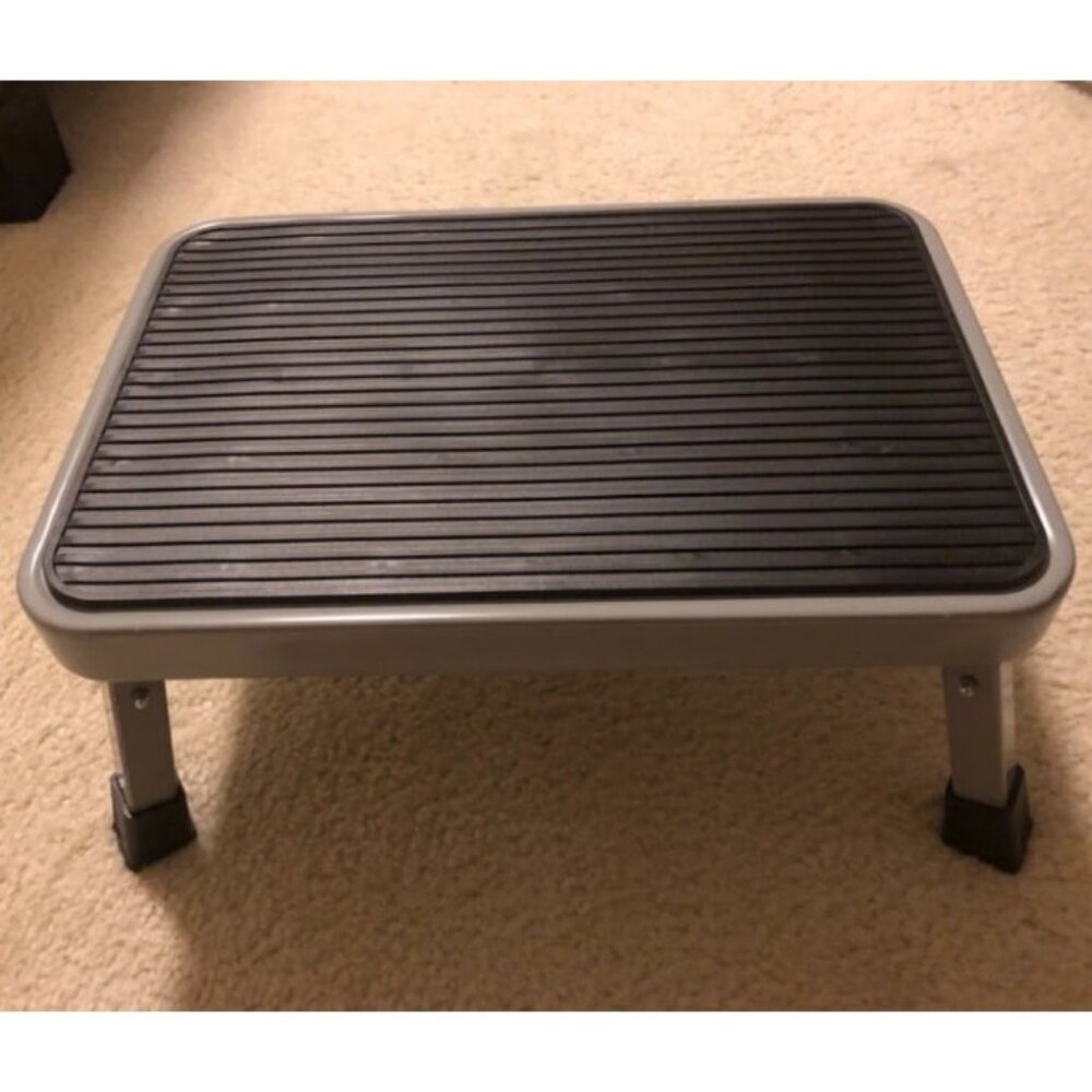 Height-Adjustable 7"- 9" Folding Step Stool with Non-Slip Platform 10" x 15"